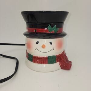 Scentsy Warmer Bluster Snowman Holiday Collection Full Size Wax Melt Retired Box